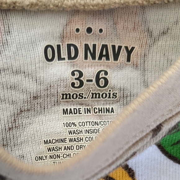 Adorable monkey print snug fit pajama set - Picture 2 of 3